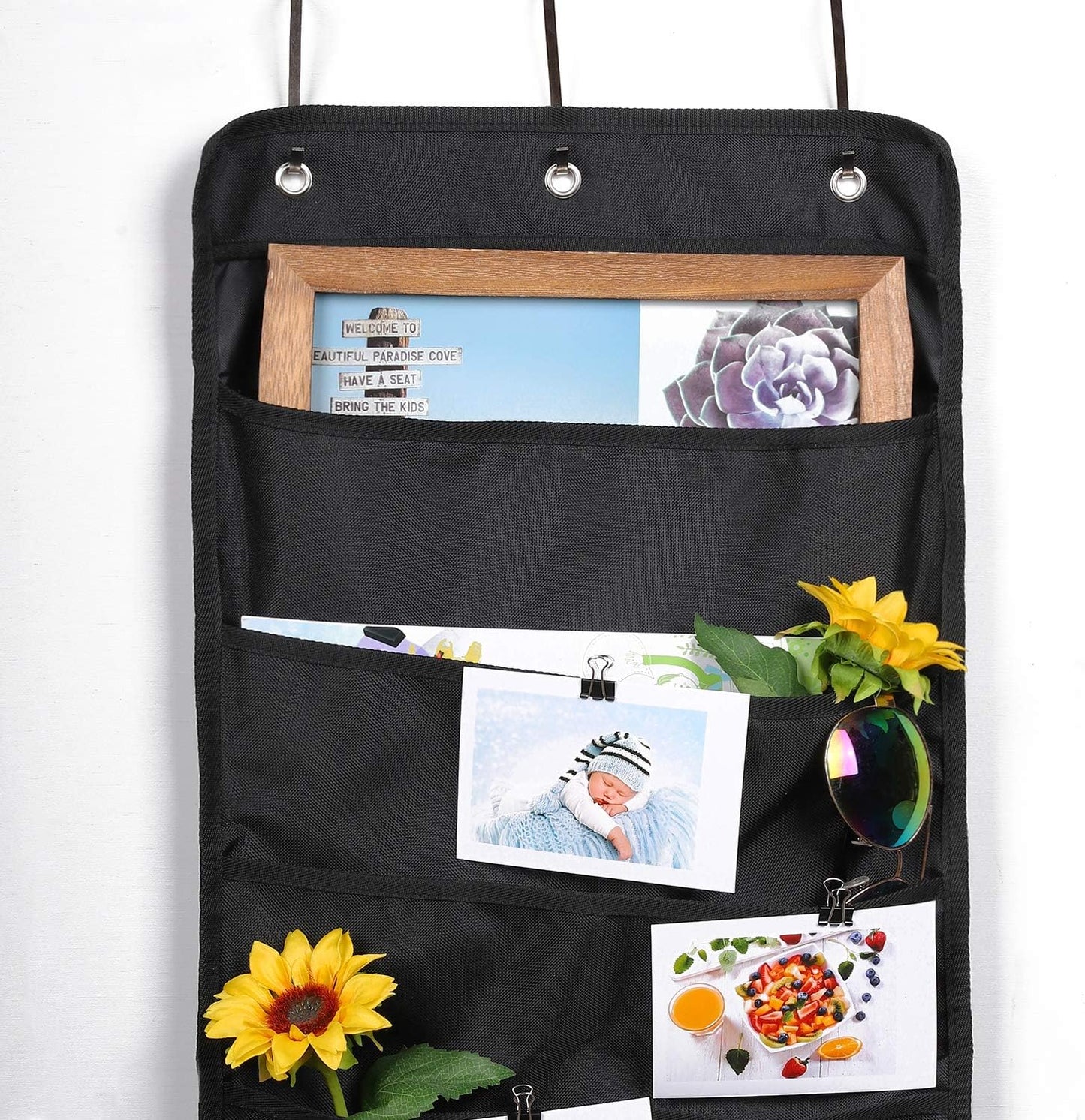Heavy Duty 10 Pocket Door Hanging File Organizer, Black