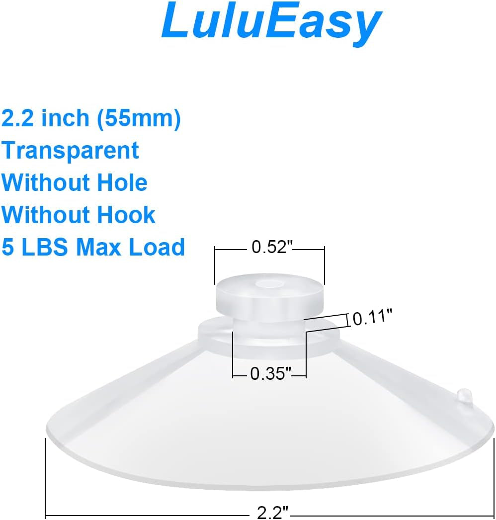 12 Pieces 2.2 Inch Professional Heavy Duty Sucker for Home Organization Window Decoration Bathroom Kitchen
