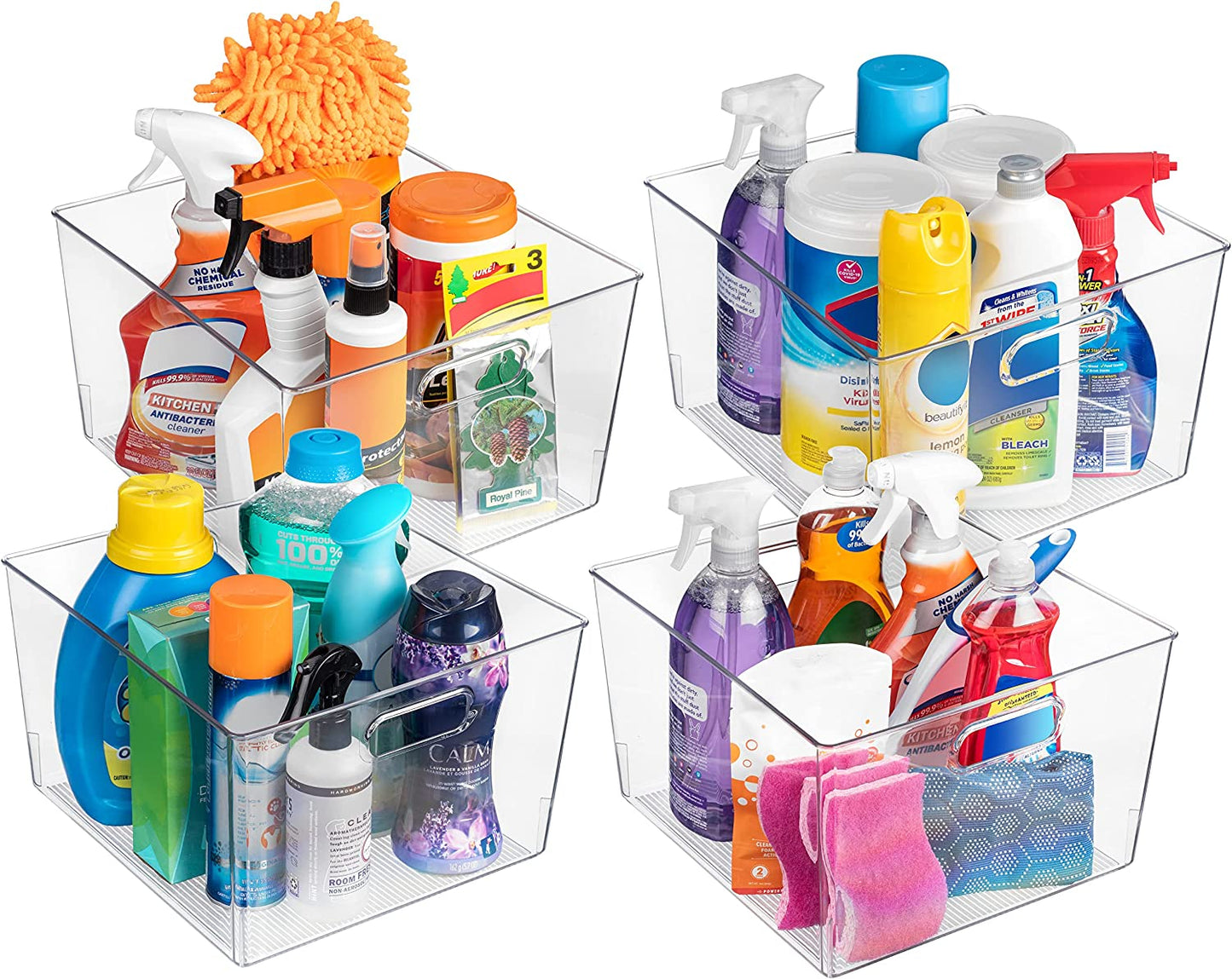 XL Clear Plastic Storage Bins - 2 Pack