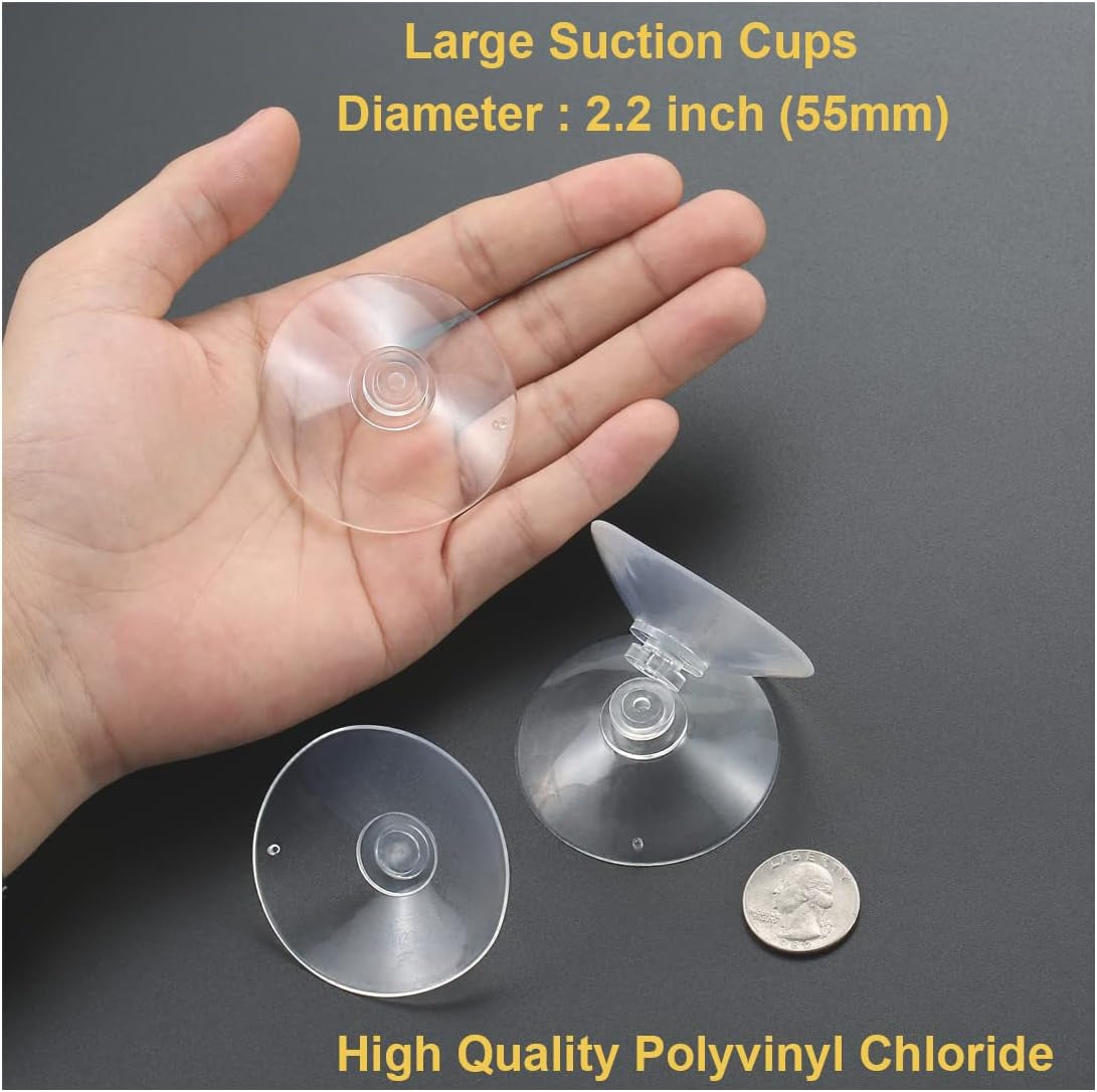 12 Pieces 2.2 Inch  Professional Heavy Duty Sucker for Home Organization Window Decoration Bathroom Kitchen 