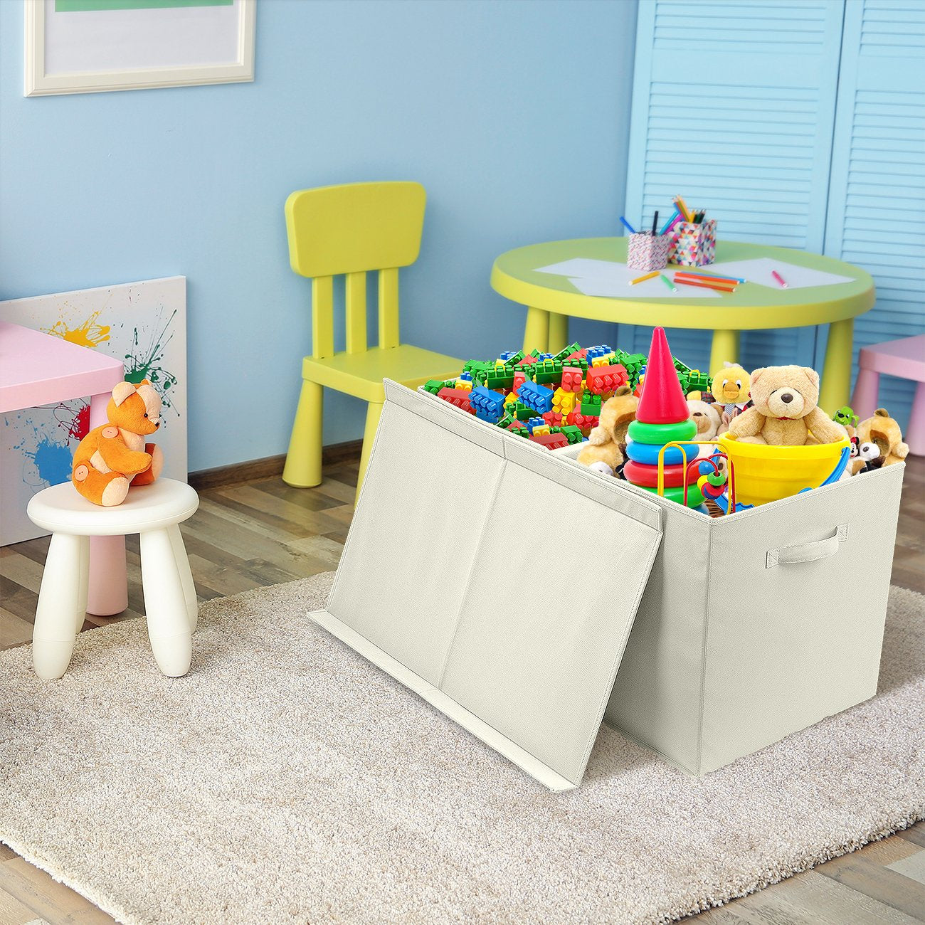 Toy Chest with Flip-Top Lid