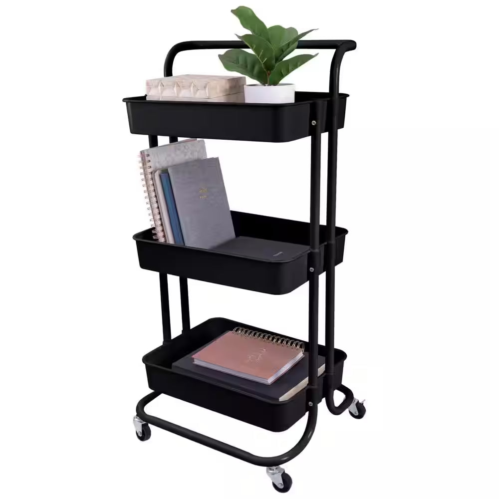 3-Tier Rolling Basket Cart
