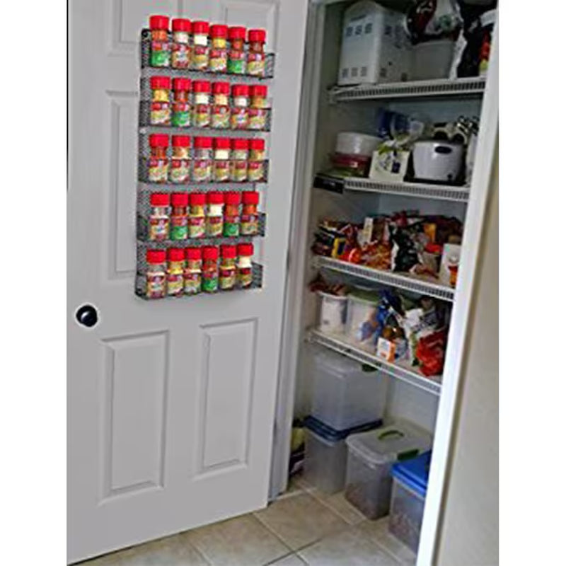 Tier Hook-On Black Metal Spice Rack