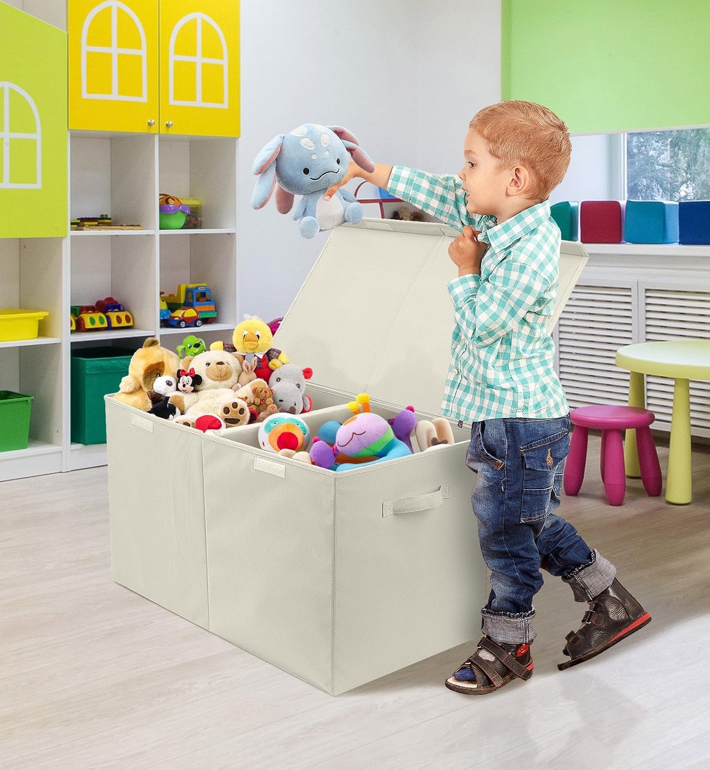 Toy Chest with Flip-Top Lid