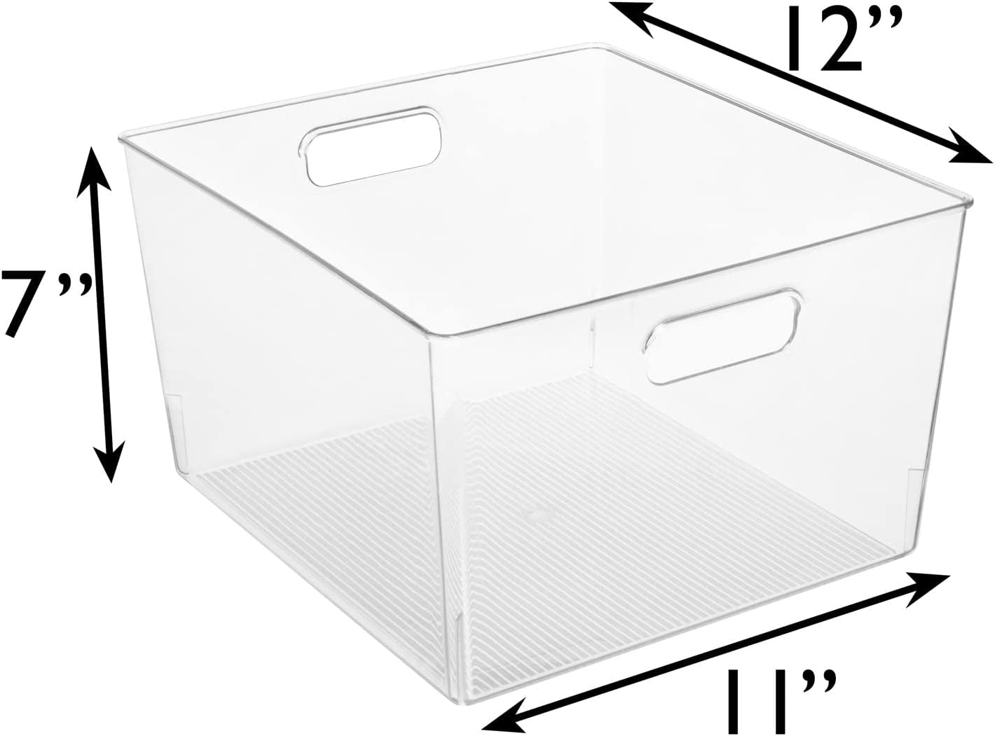 XL Clear Plastic Storage Bins - 2 Pack 