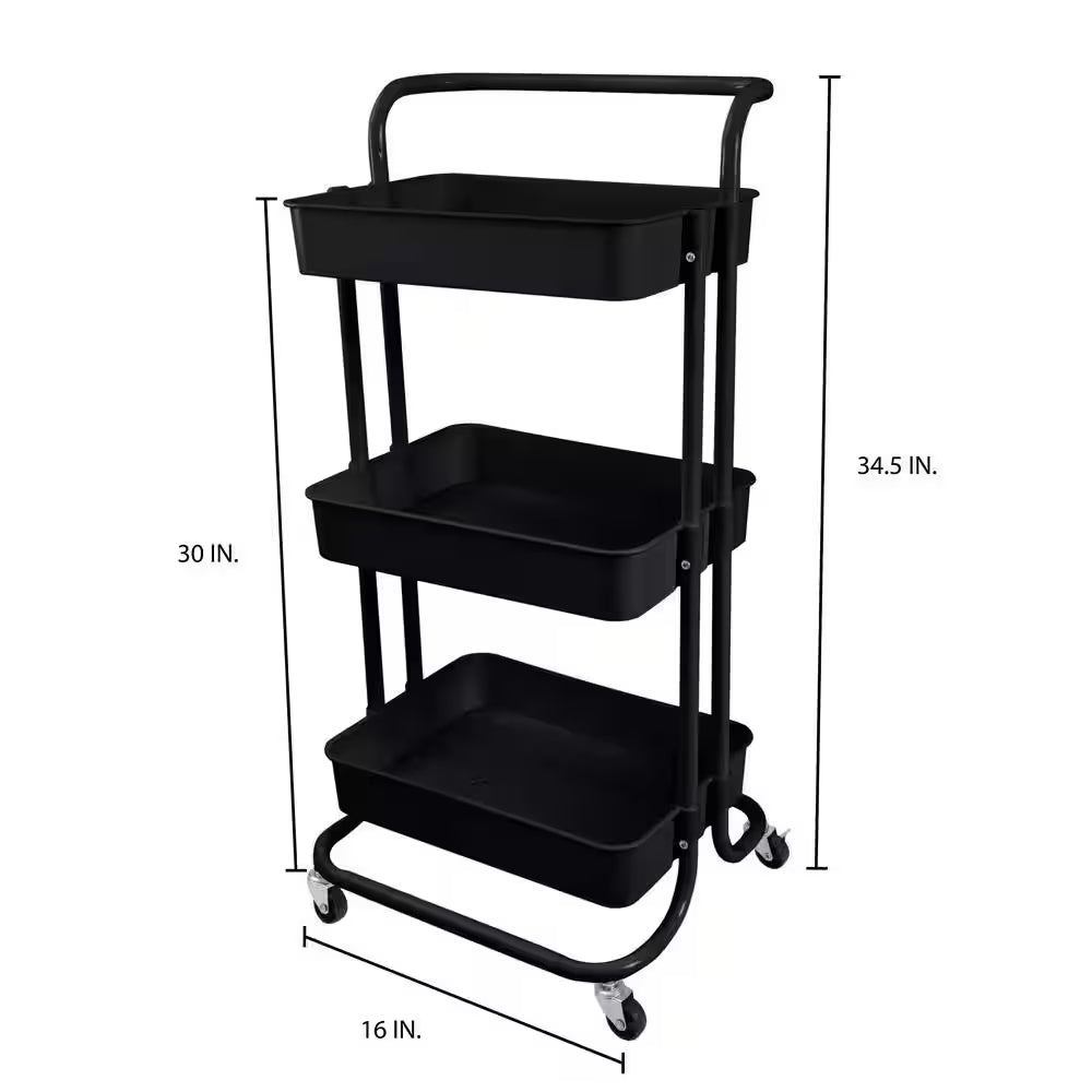 3-Tier Rolling Basket Cart