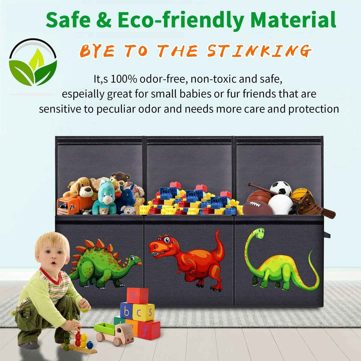 Large Toy Box Chest Storage with Lids,40.6X16.5X14.2"Toy Storage Organizer