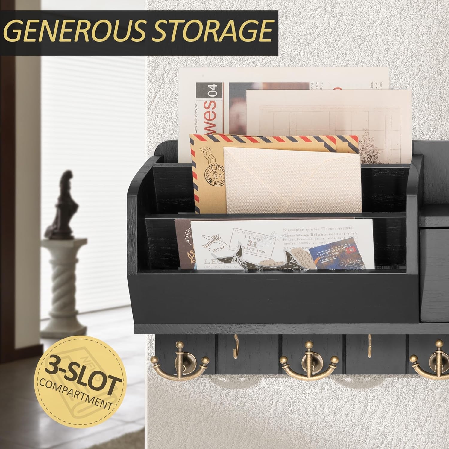 Key Holder Wall Mount Mail Sorter