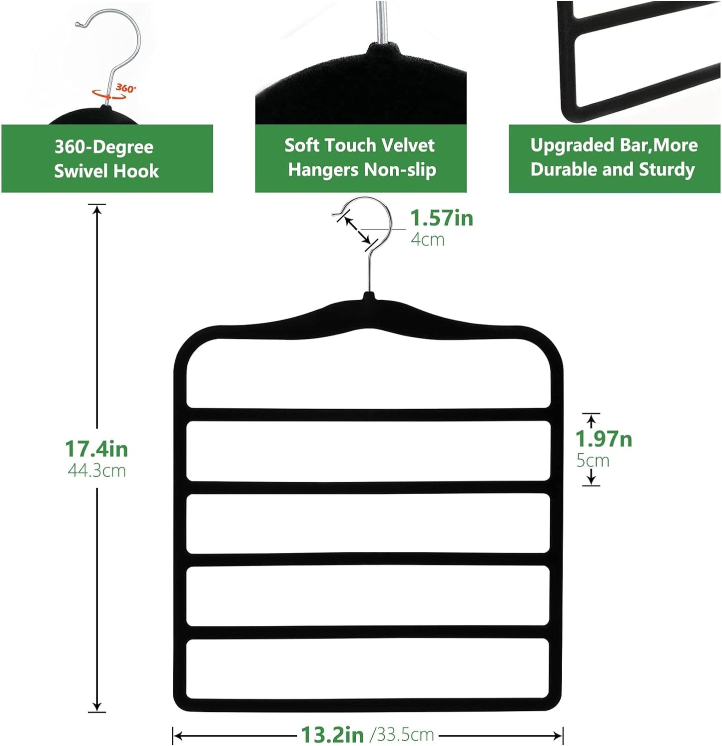 3 Pack Organization and Storage Pants-Hangers-Space-Saving