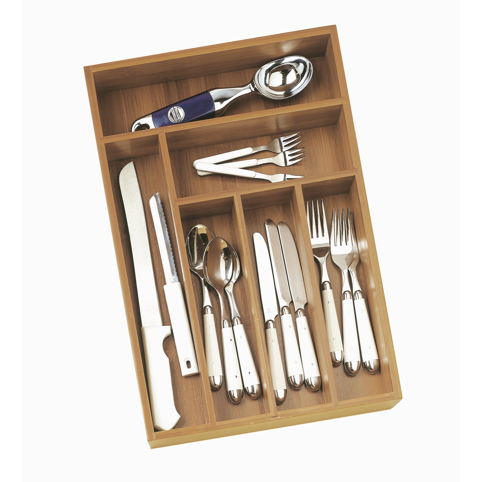 Bamboo Flatware Organizer