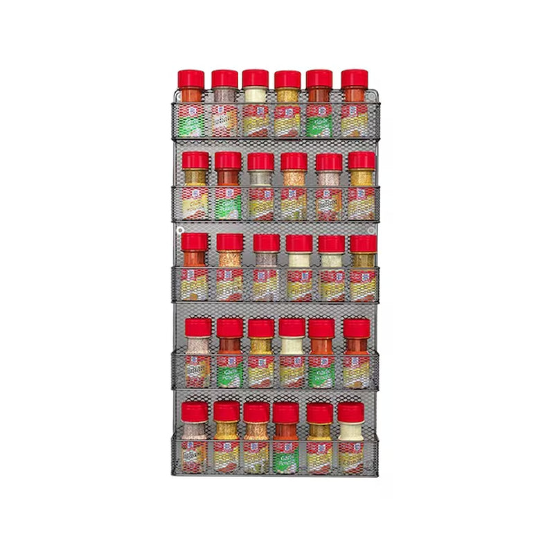 Tier Hook-On Black Metal Spice Rack