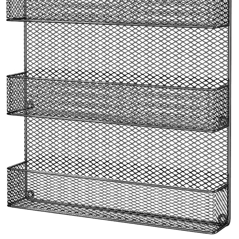Tier Hook-On Black Metal Spice Rack