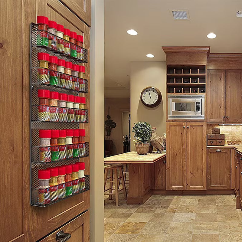 Tier Hook-On Black Metal Spice Rack